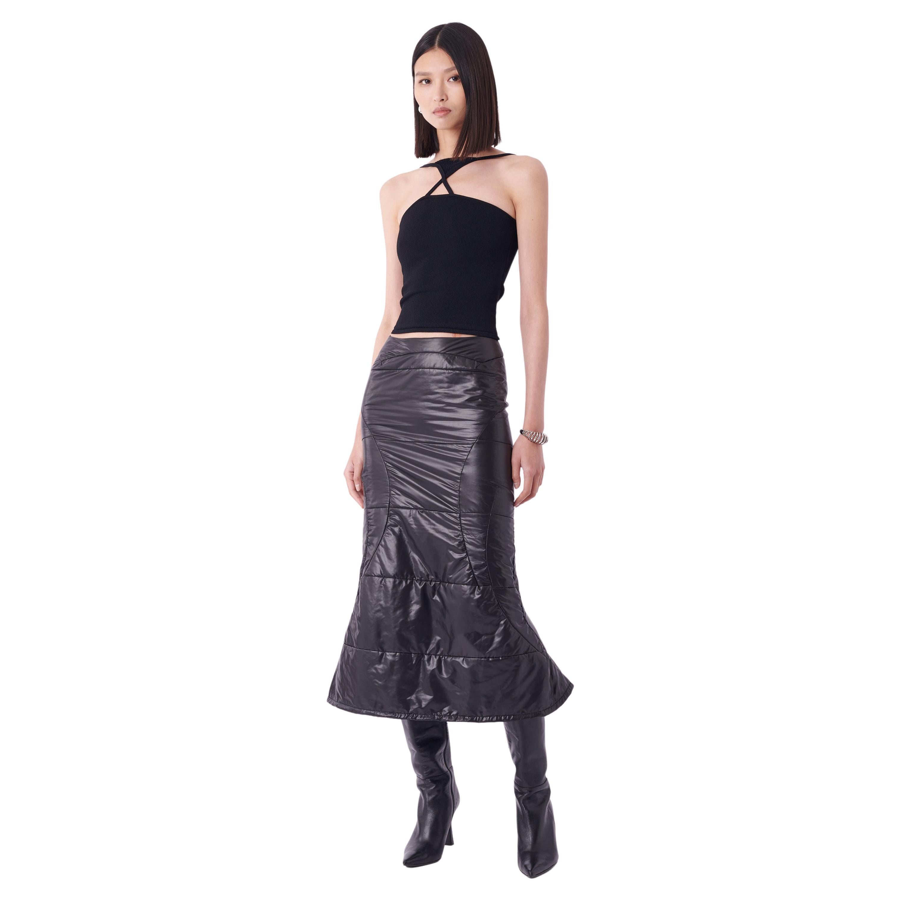 F/W 2004 Black Padded Puffer Skirt For Sale