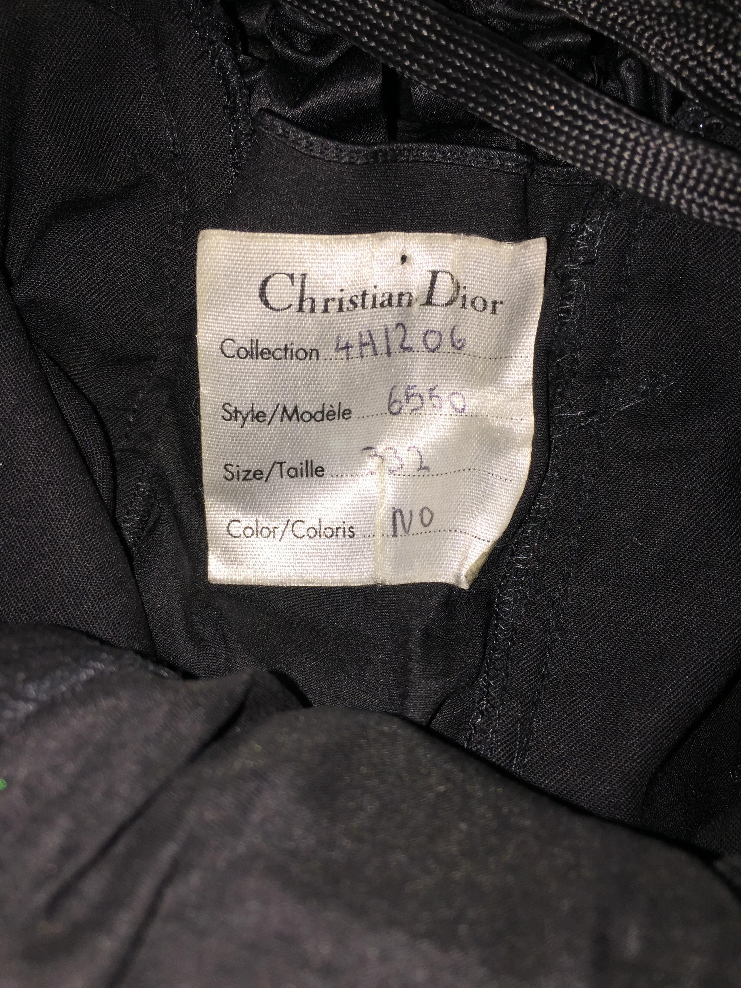 F/W 2004 Christian Dior Couture by John Galliano Corset Black Wiggle Dress In Good Condition In Yukon, OK