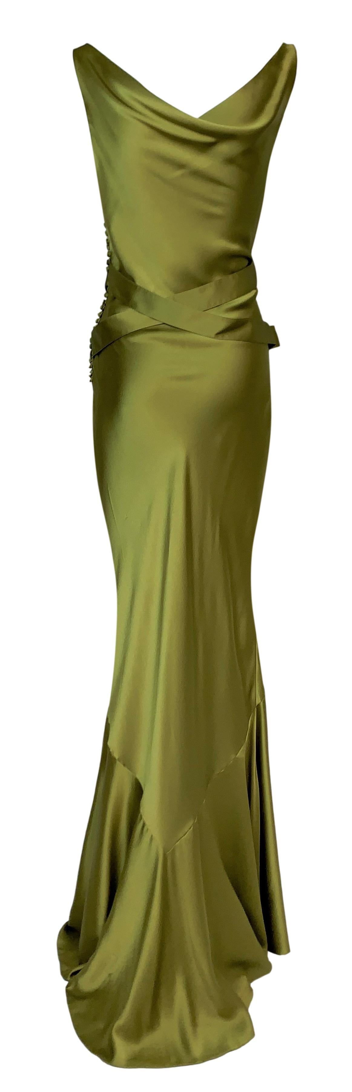 john galliano green dress