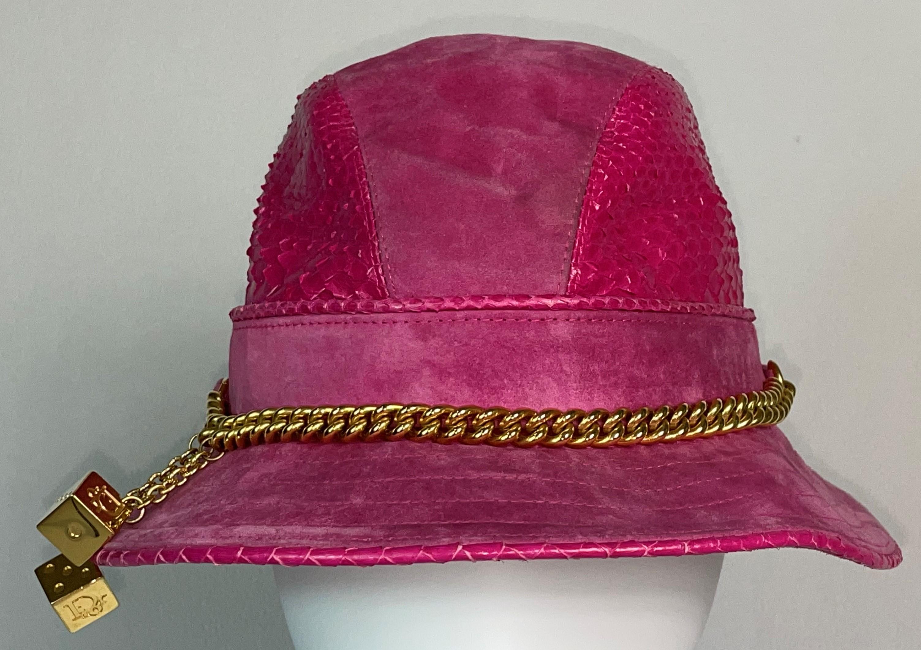 dior pink bucket hat