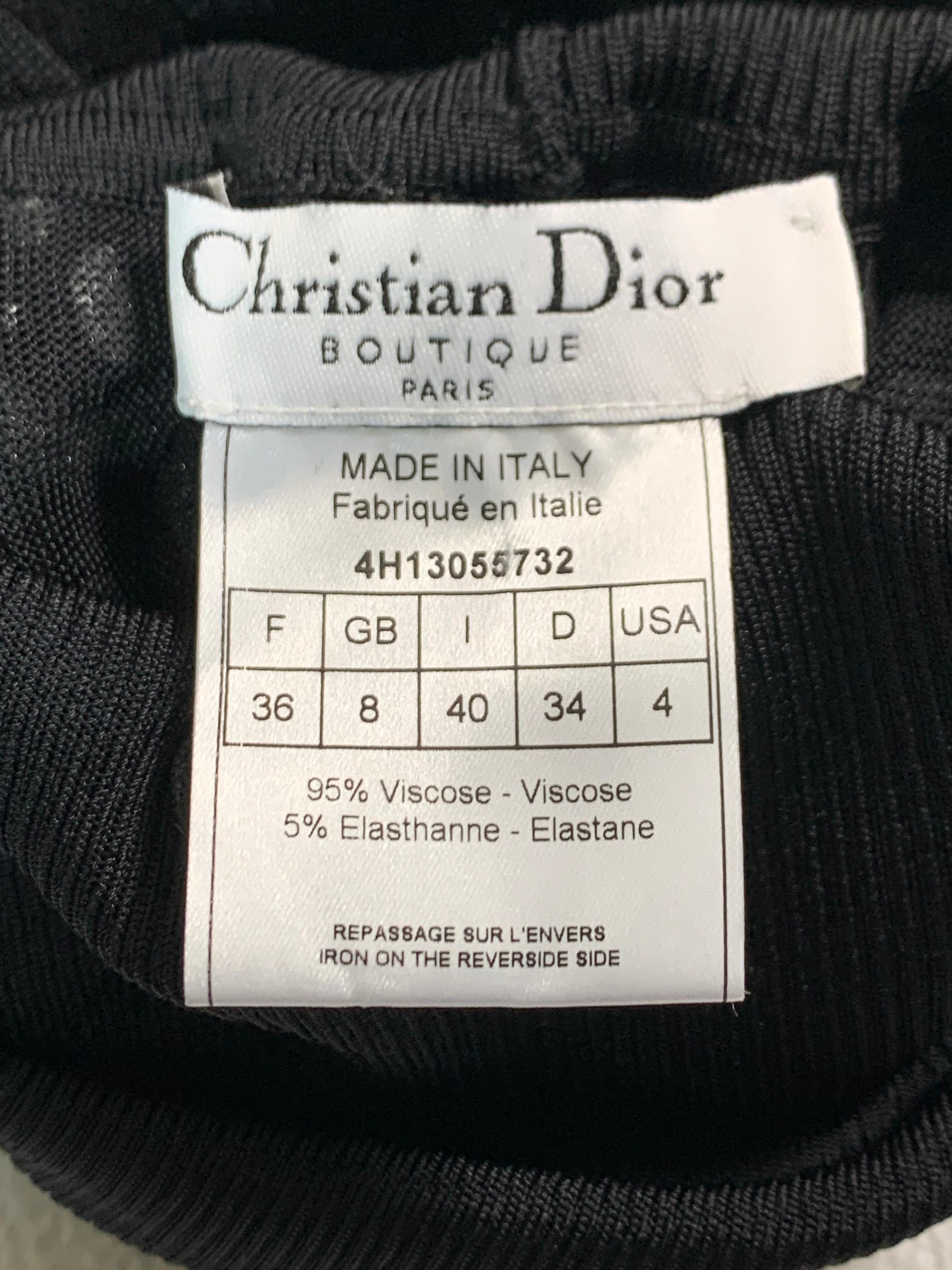 Women's F/W 2004 Christian Dior John Galliano Sheer Black Leopard Mini Dress Tunic