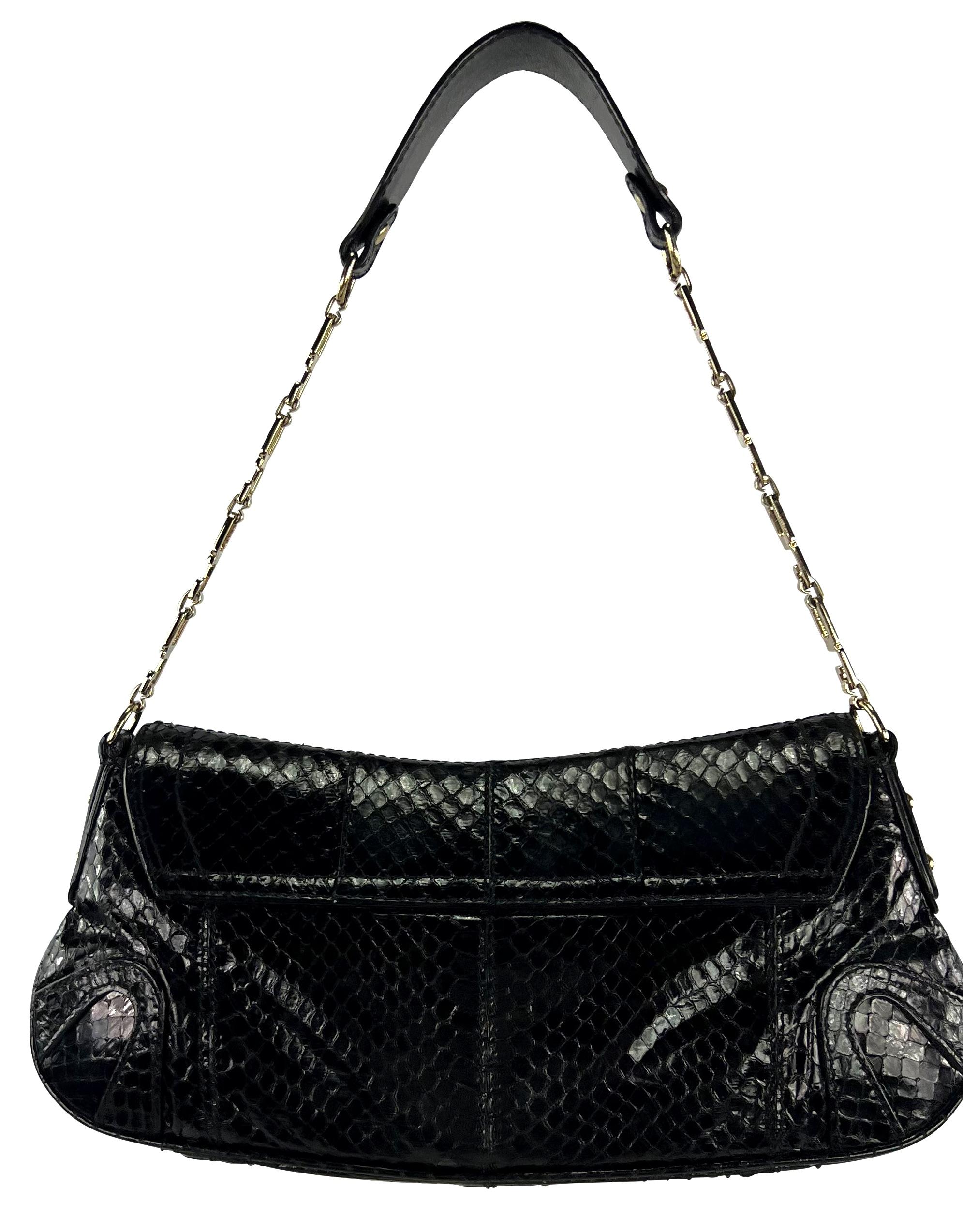 F/W 2004 Dolce & Gabbana Black Python Sagittarius Horoscope Shoulder Bag For Sale 1