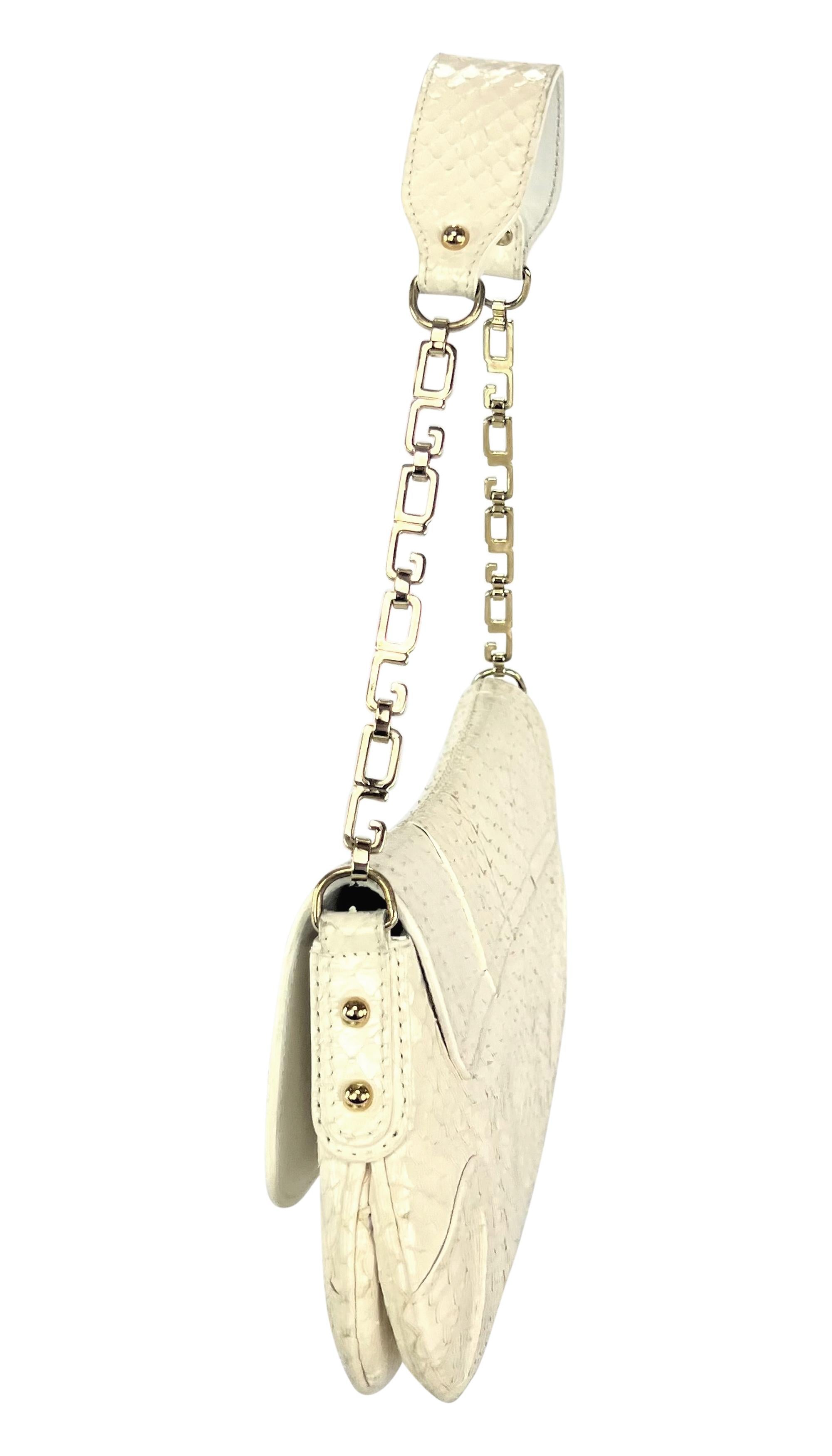 A/I 2004 Dolce & Gabbana - Borsa a tracolla con strass Capriorn in pitone bianco - Oroscopo In condizioni buone in vendita a West Hollywood, CA