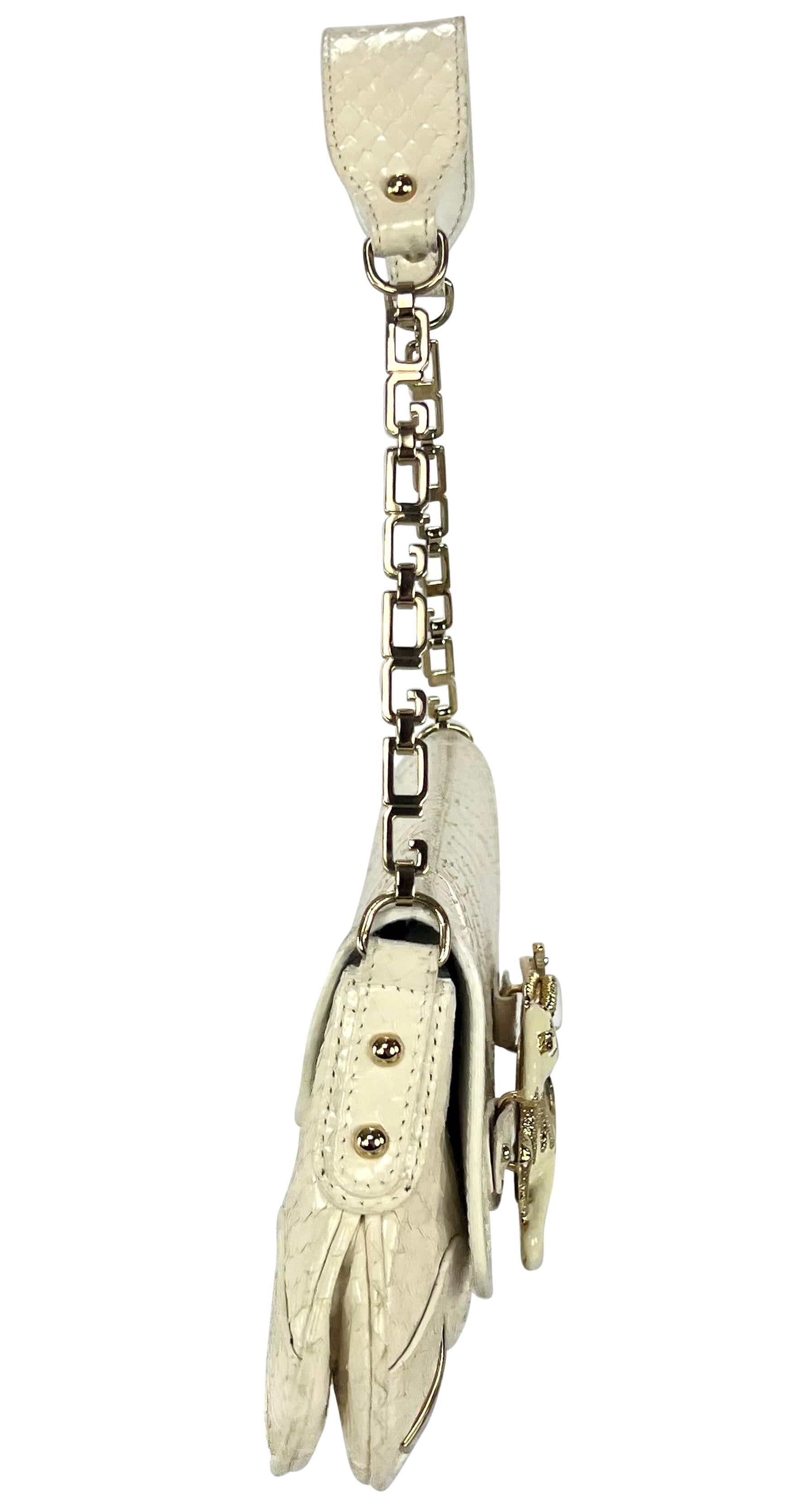A/I 2004 Dolce & Gabbana - Borsa a tracolla con strass Capriorn in pitone bianco - Oroscopo in vendita 1