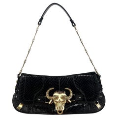 A/I 2004 Dolce & Gabbana - Borsa a tracolla in pelle di serpente con strass dell'oroscopo Taurus