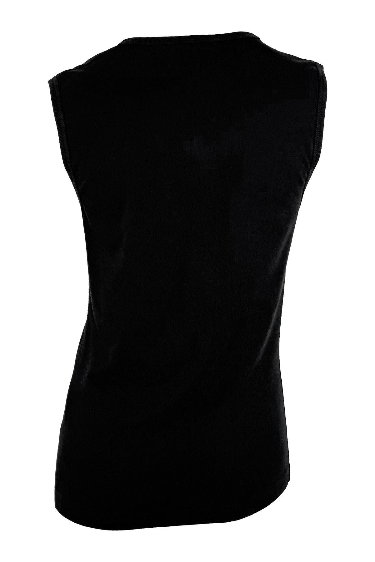 F/W 2004 Dolce & Gabbana Runway Sequin Mickey Mouse Disney Logo Sleeveless Top For Sale 1