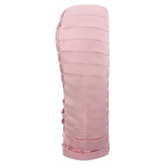 F/W 2004 Gucci by Tom Ford Baby Pink Satin Pleated Pencil Skirt