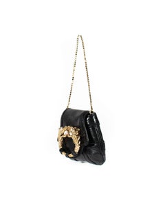 F/W 2004 Gucci by Tom Ford Black Lizard Rhinestone Dragon Chain Mini Bag Runway