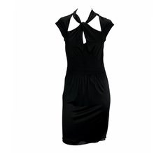 F/W 2004 Gucci by Tom Ford Black Sleeveless Cutout Backless Buckle Dress