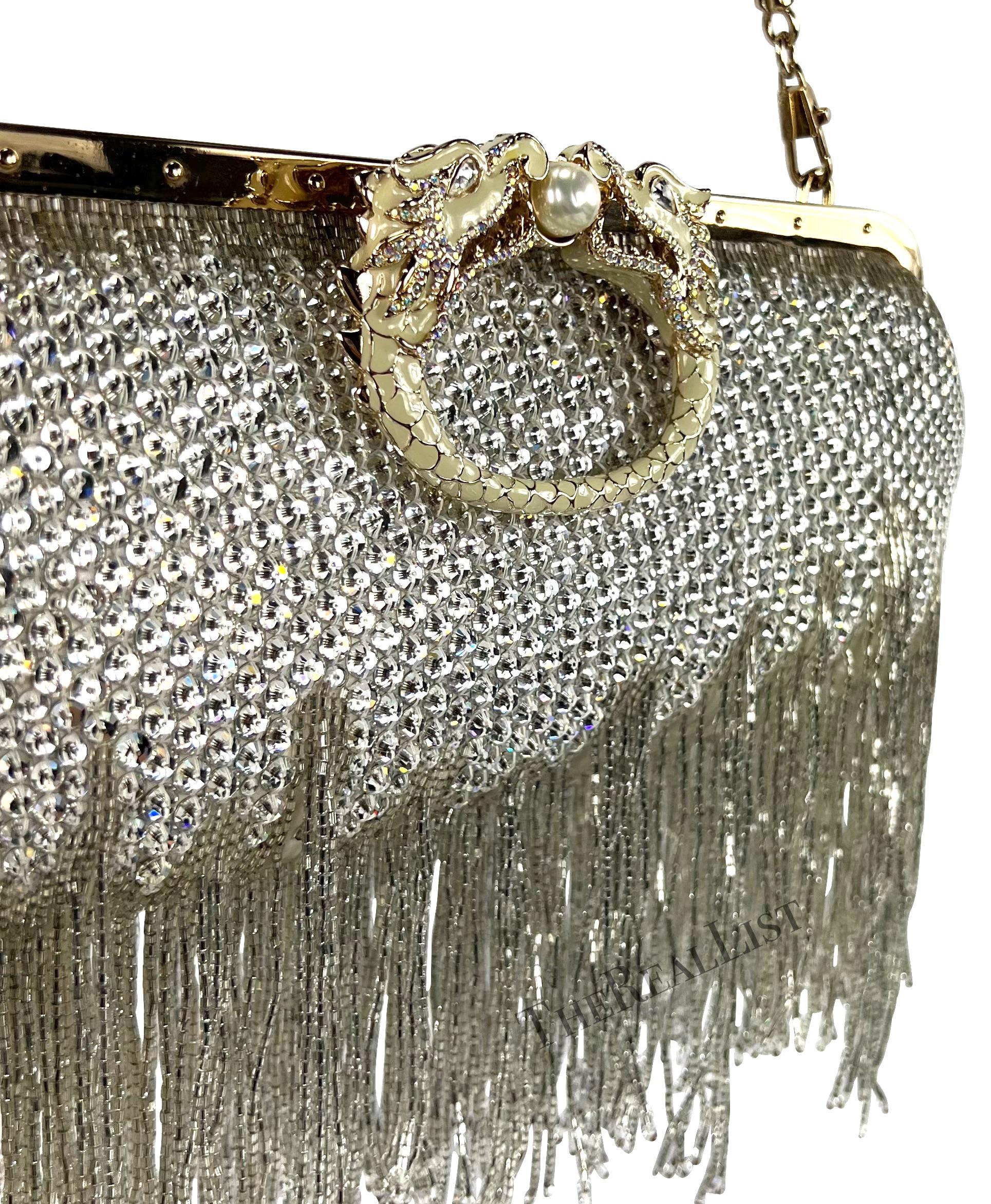 F/W 2004 Gucci by Tom Ford Crystal Beaded Dragon Convertible Evening Bag Clutch  5