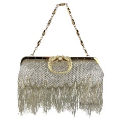 F/W 2004 Gucci by Tom Ford Crystal Beaded Dragon Convertible Evening Bag Clutch