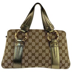 Sac à bandoulière Gucci by Tom Ford Finale GG Bague en bambou doré F/W 2004