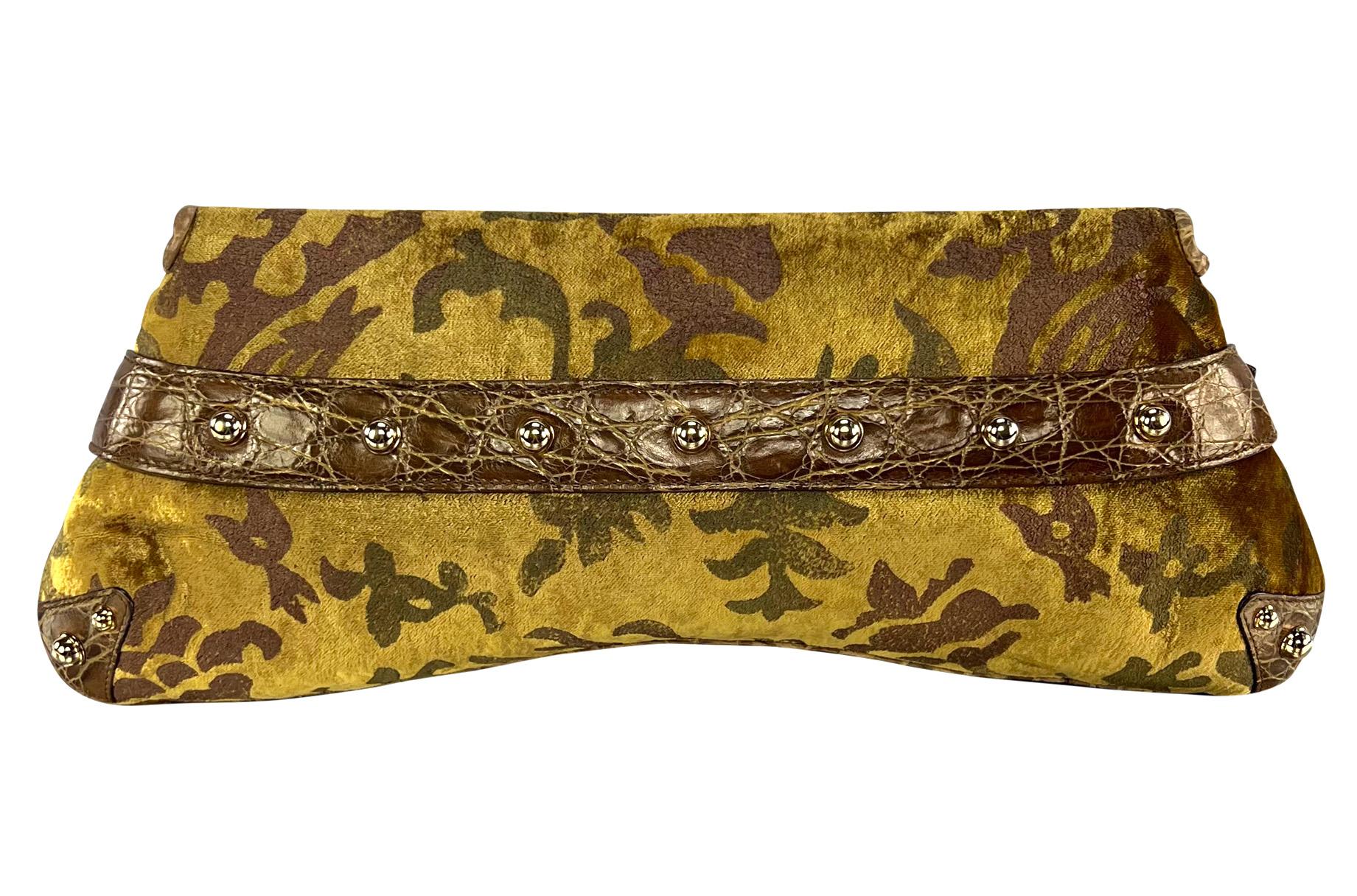 F/W 2004 Gucci by Tom Ford Gold Crocodile Horsebit Ad Crystal Bag 3
