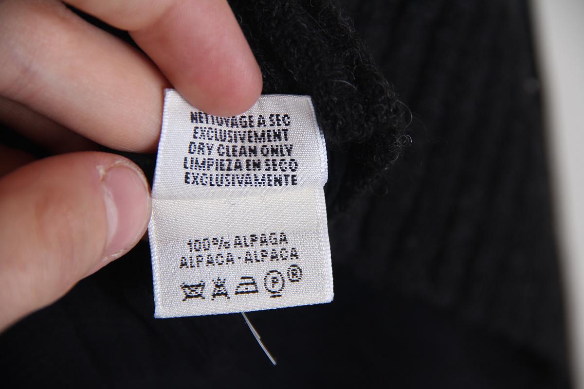 Women's F/W 2004 Hermes by Jean Paul Gaultier pure black velvet logo sweater
