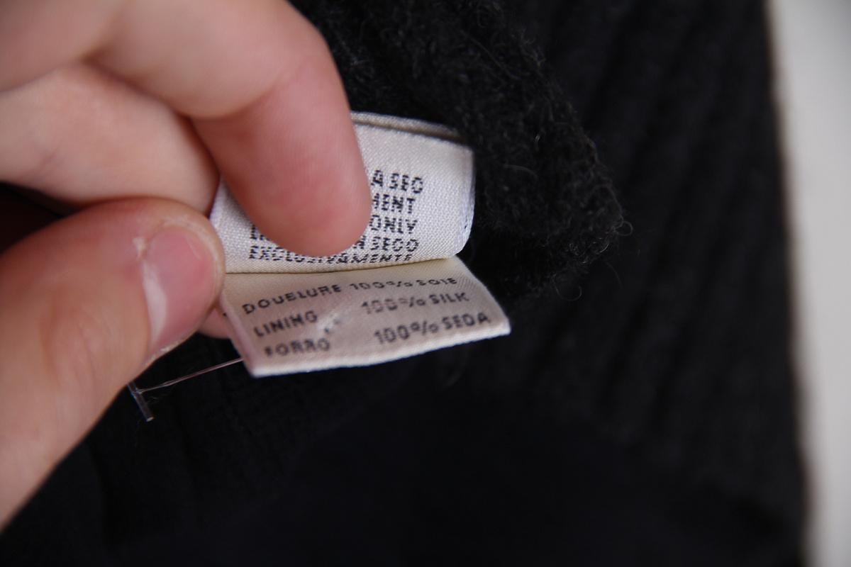 F/W 2004 Hermes by Jean Paul Gaultier pure black velvet logo sweater 2