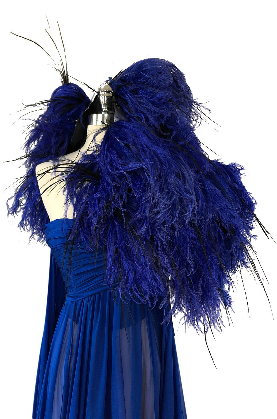 F/W 2004 Jean Louis Scherrer Haute Couture Runway Dress & Feather Cape 8