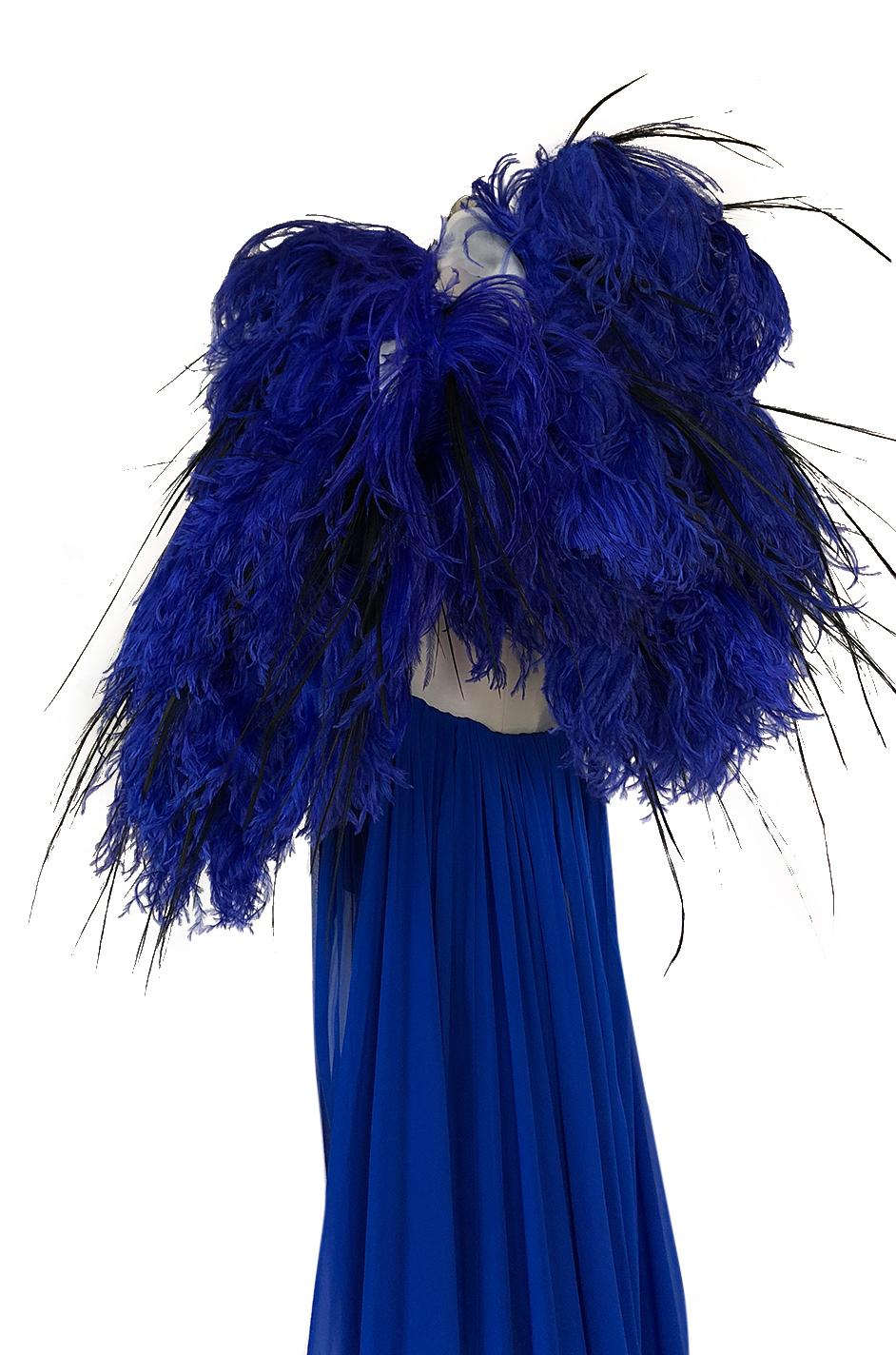 F/W 2004 Jean Louis Scherrer Haute Couture Runway Dress & Feather Cape 9