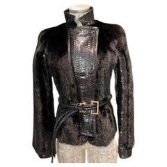 F/W 2004 Look#7 Tom Ford for for Gucci Mink fur and Python Skin Jacket