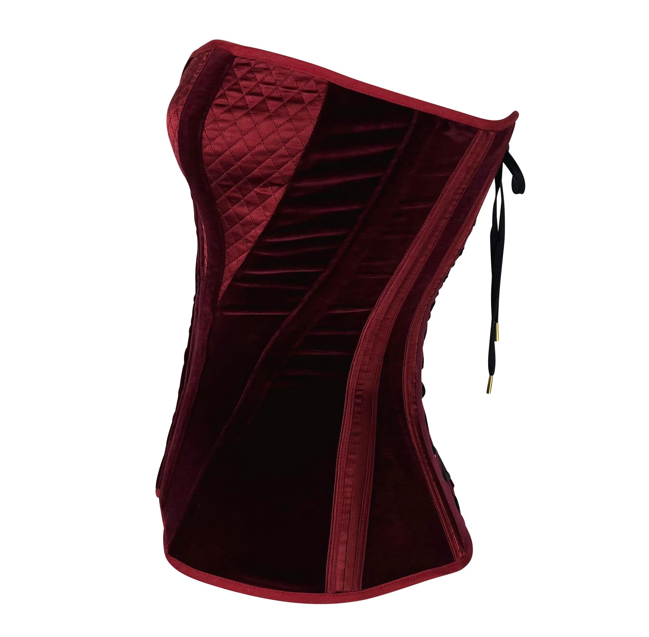 red velvet corset top