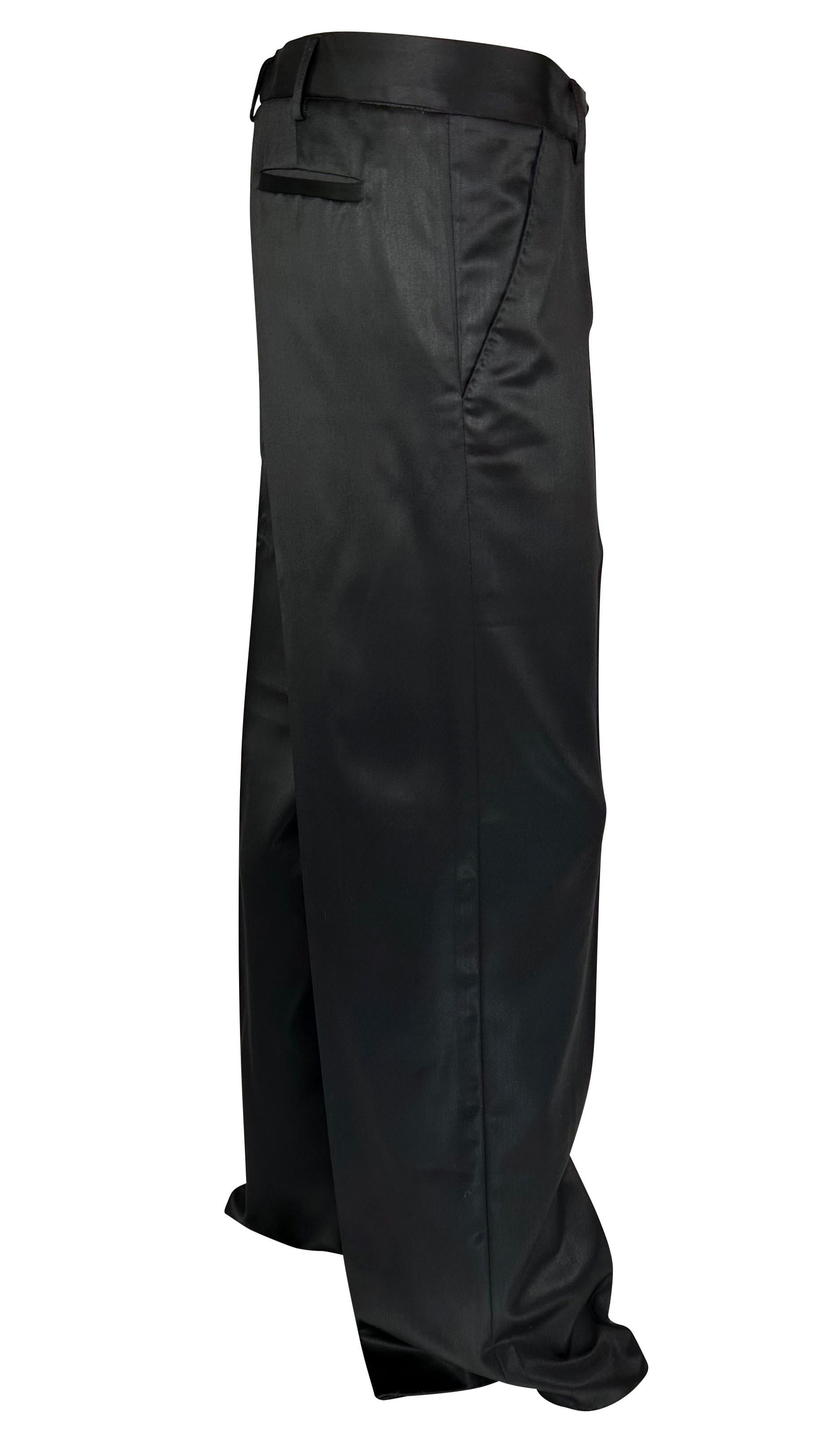 F/W 2004 Roberto Cavalli Corset Boned Lace-Up Black Low-Rise Pantsuit For Sale 6