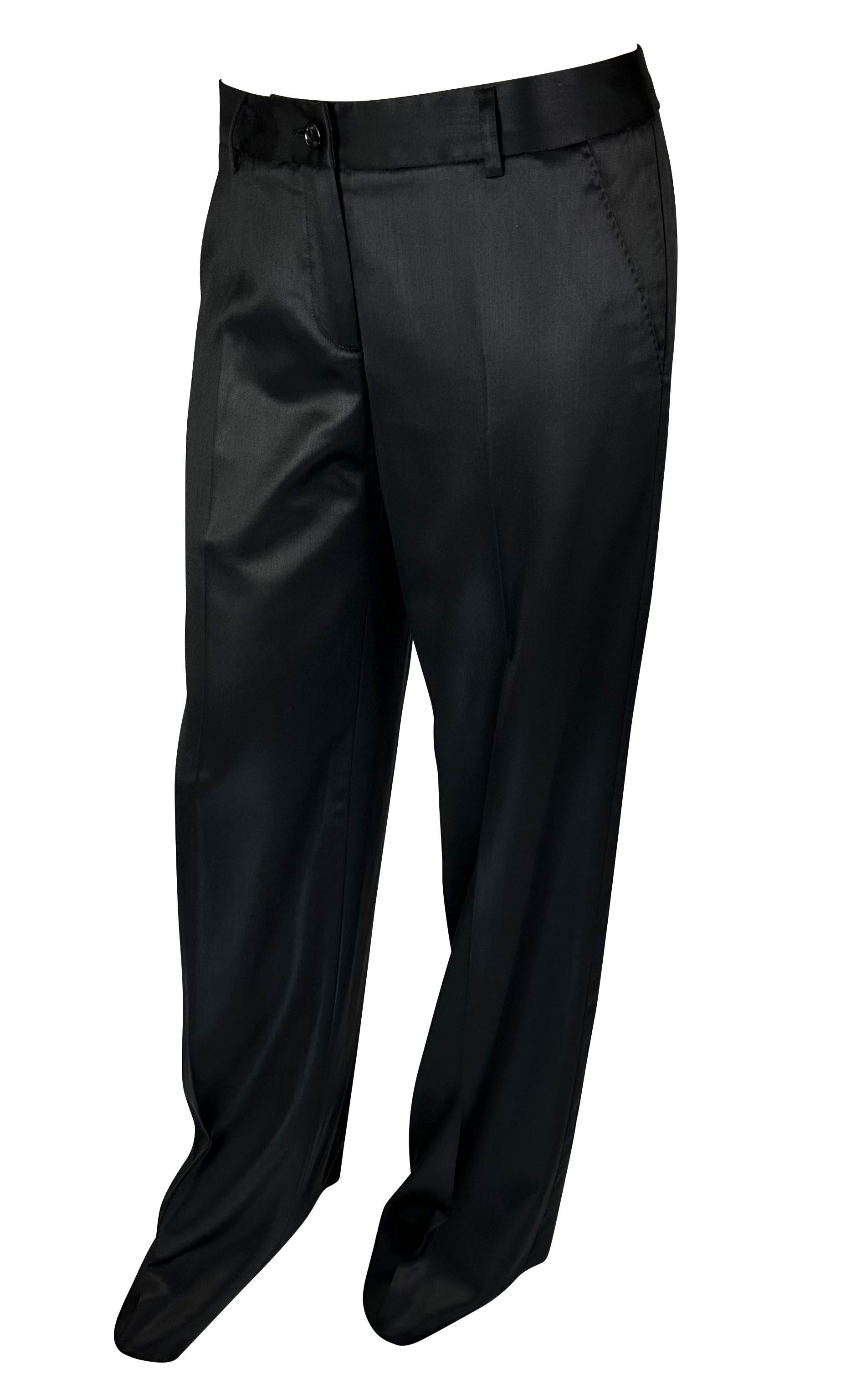 F/W 2004 Roberto Cavalli Corset Boned Lace-Up Black Low-Rise Pantsuit For Sale 5