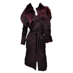 F/W 2004 Tom Ford für Gucci Mantel mit Fuchspelzkragen