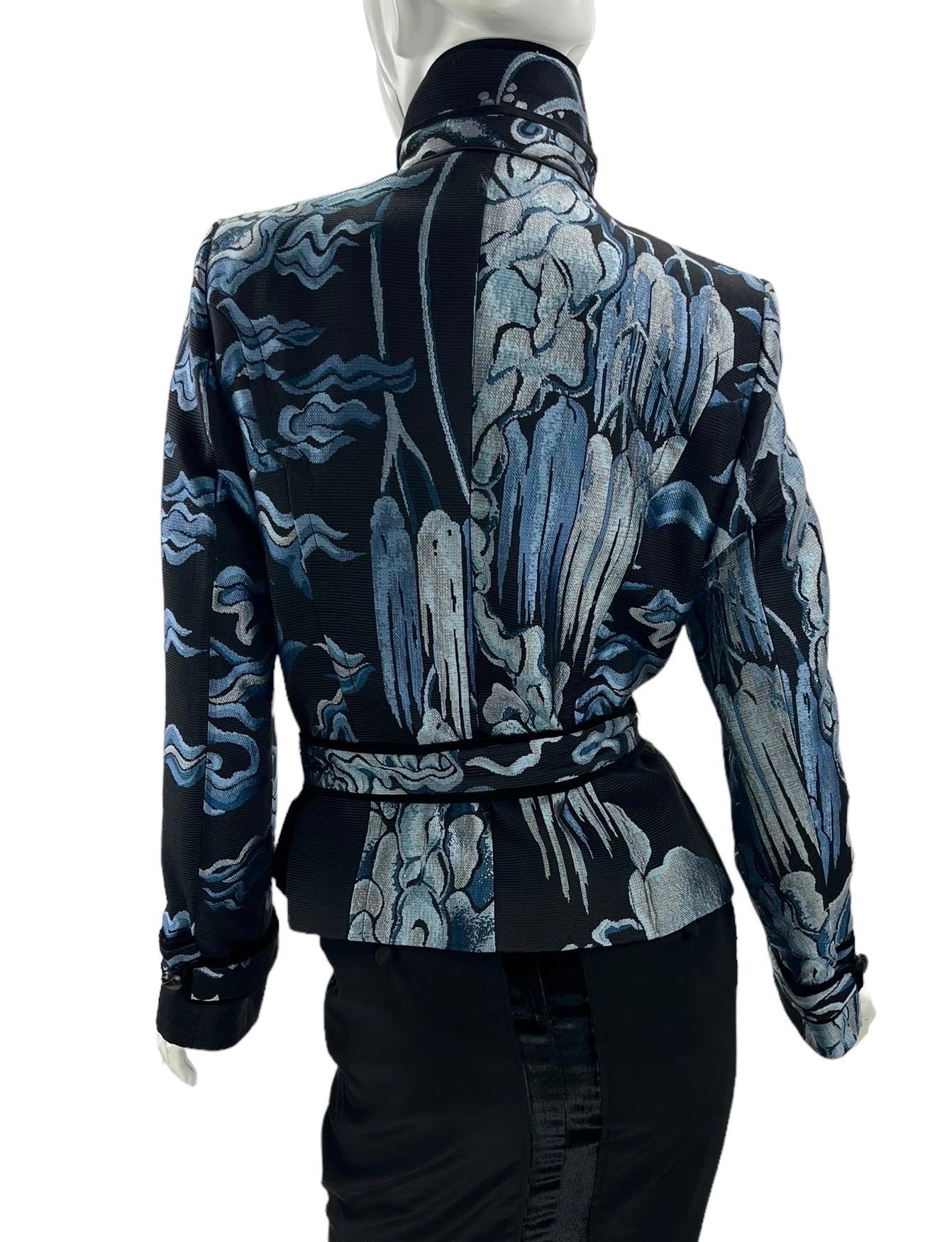 F/W 2004 Tom Ford for Yves Saint Laurent Chinoiserie Blazer Jacket For Sale 3