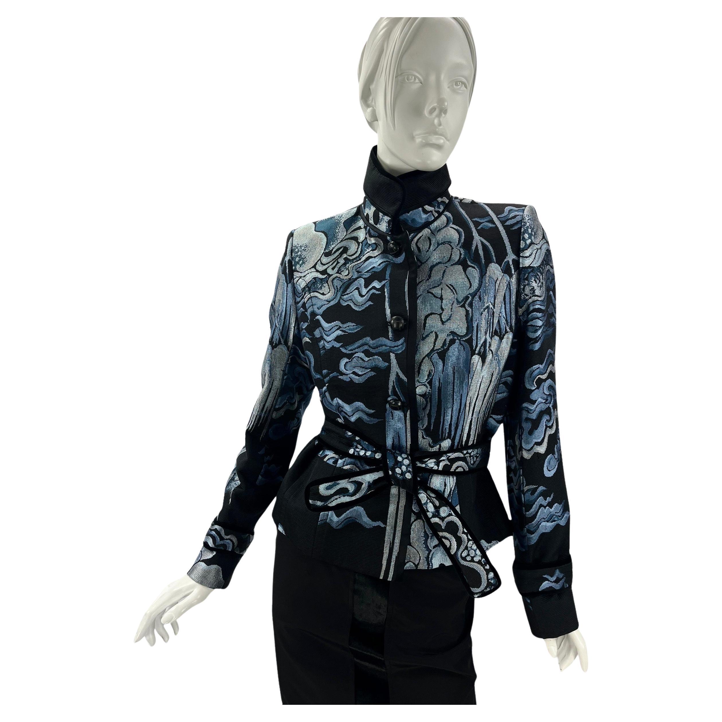 F/W 2004 Tom Ford for Yves Saint Laurent Chinoiserie Blazer Jacket For Sale