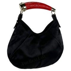 Yves Saint Laurent Mombasa Bag Black Deer Horn Handle Clean Good Condition