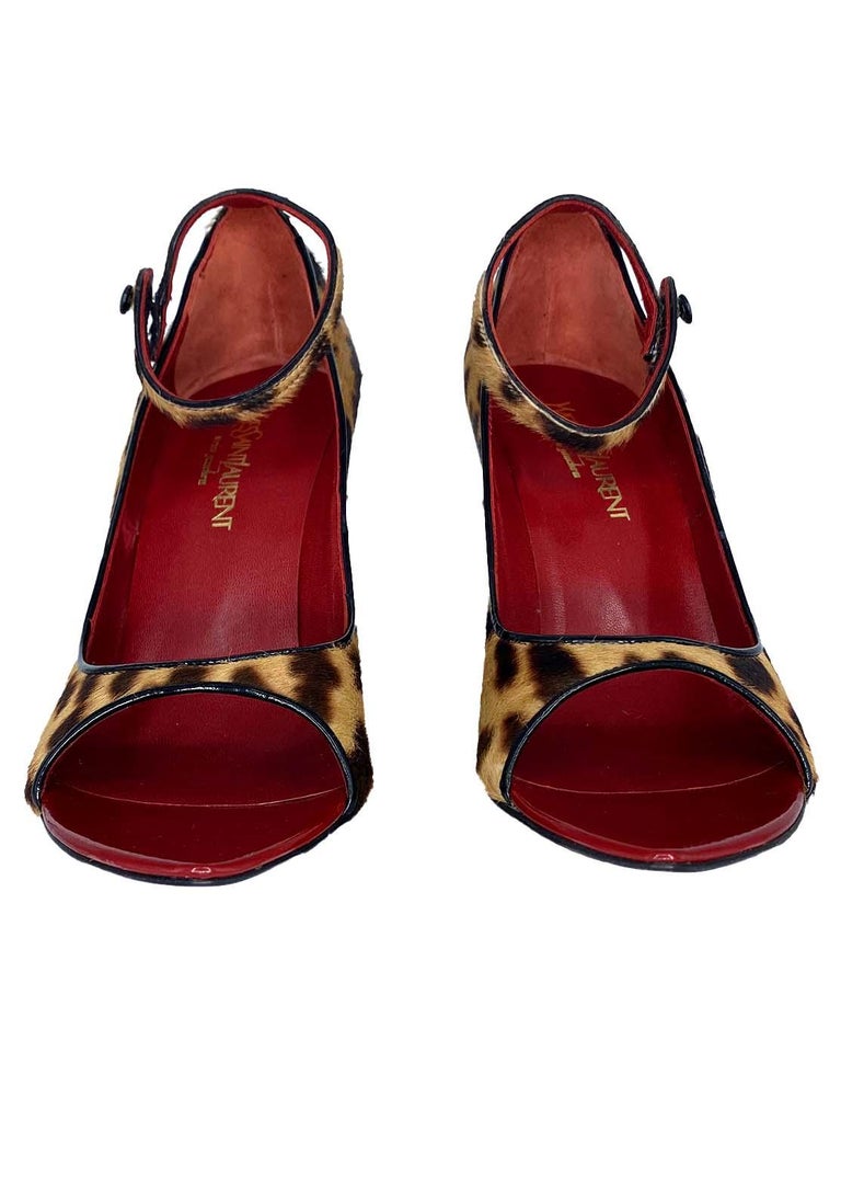 Leopard Print Tom Ford Wedges F/W 2004 Yves Saint Laurent By Tom
