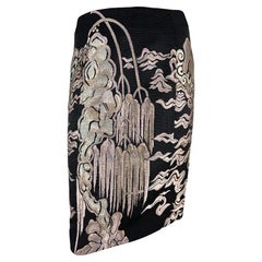 H/W 2004 Yves Saint Laurent by Tom Ford Rosa Chinoiserie-Rock aus Weidenholz