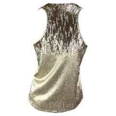 F/W 2005 Christian Dior by John Galliano Gold Sequin Tank Top 