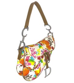 F/W 2005 Christian Dior by John Galliano Limited Edition Floral Print Saddle Bag