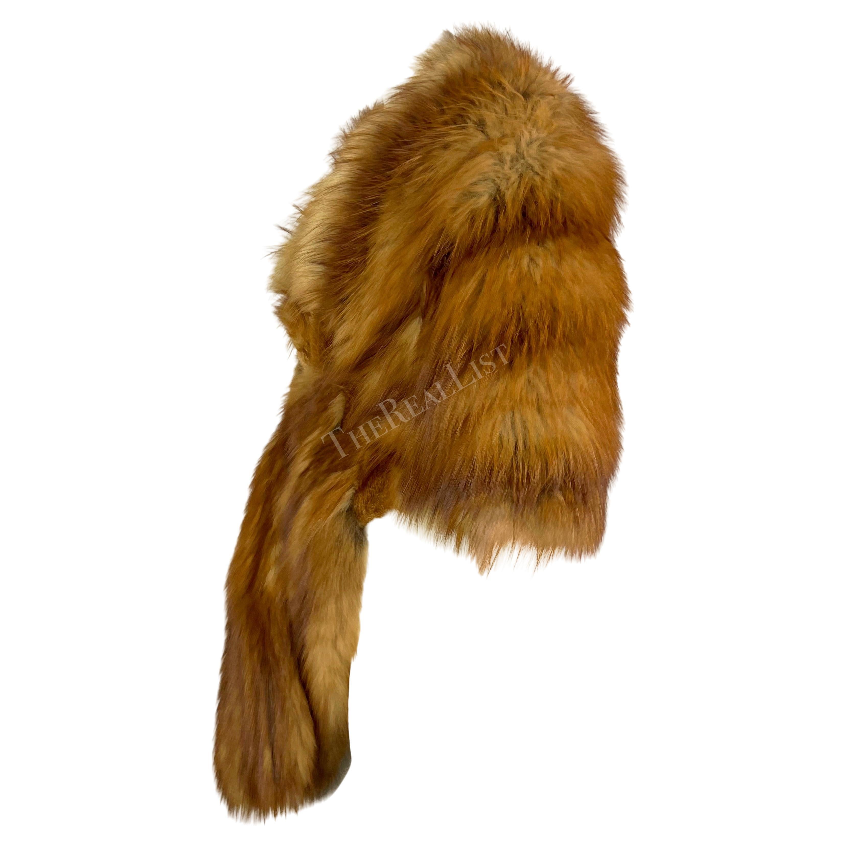 F/W 2005 Christian Dior by John Galliano Runway Red Fox Fur Large Wrap Stole 6