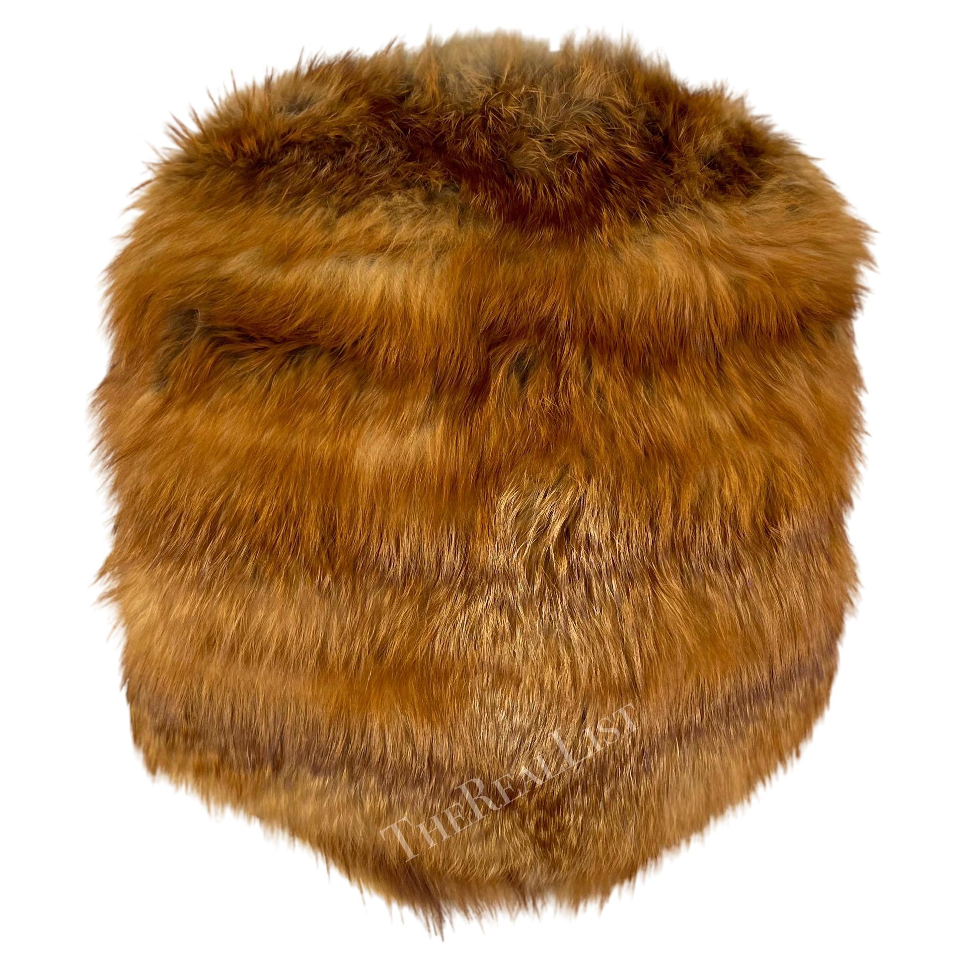 F/W 2005 Christian Dior by John Galliano Runway Red Fox Fur Large Wrap Stole 1