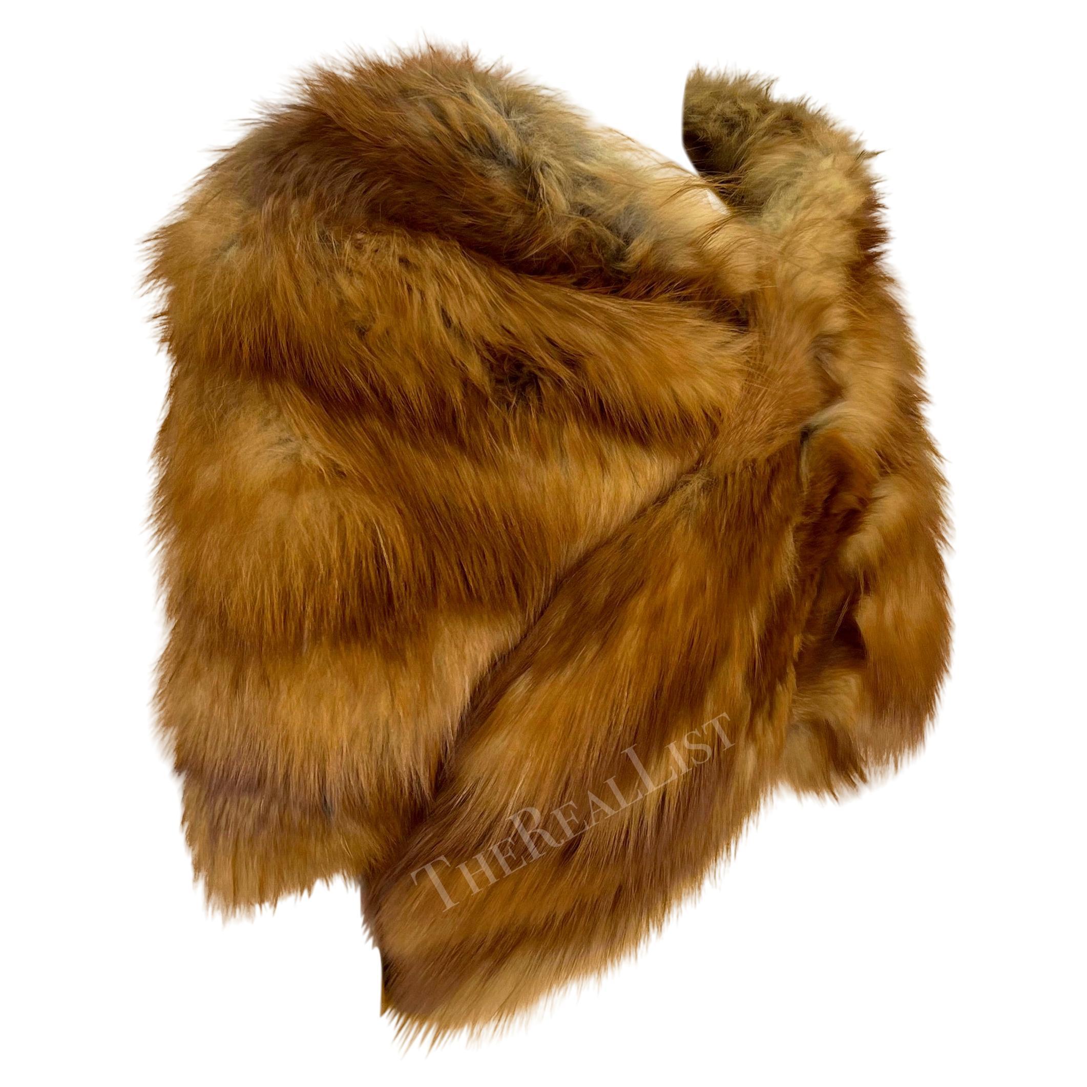 F/W 2005 Christian Dior by John Galliano Runway Red Fox Fur Large Wrap Stole 2