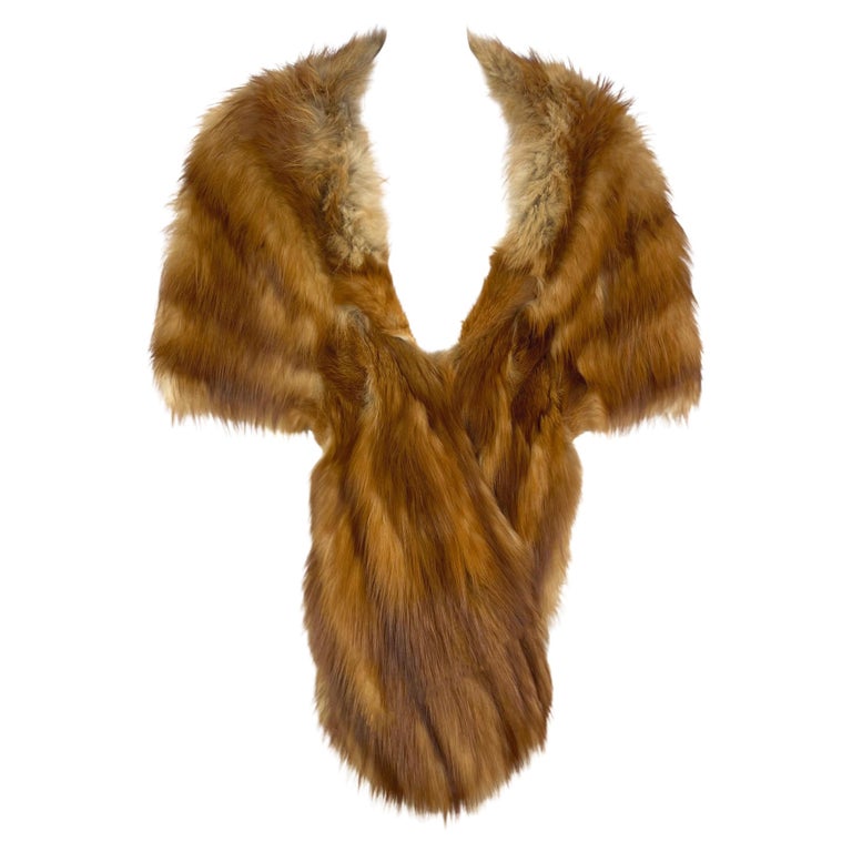 F/W 2005 Christian Dior by John Galliano Runway Red Fox Fur Large Wrap Stole