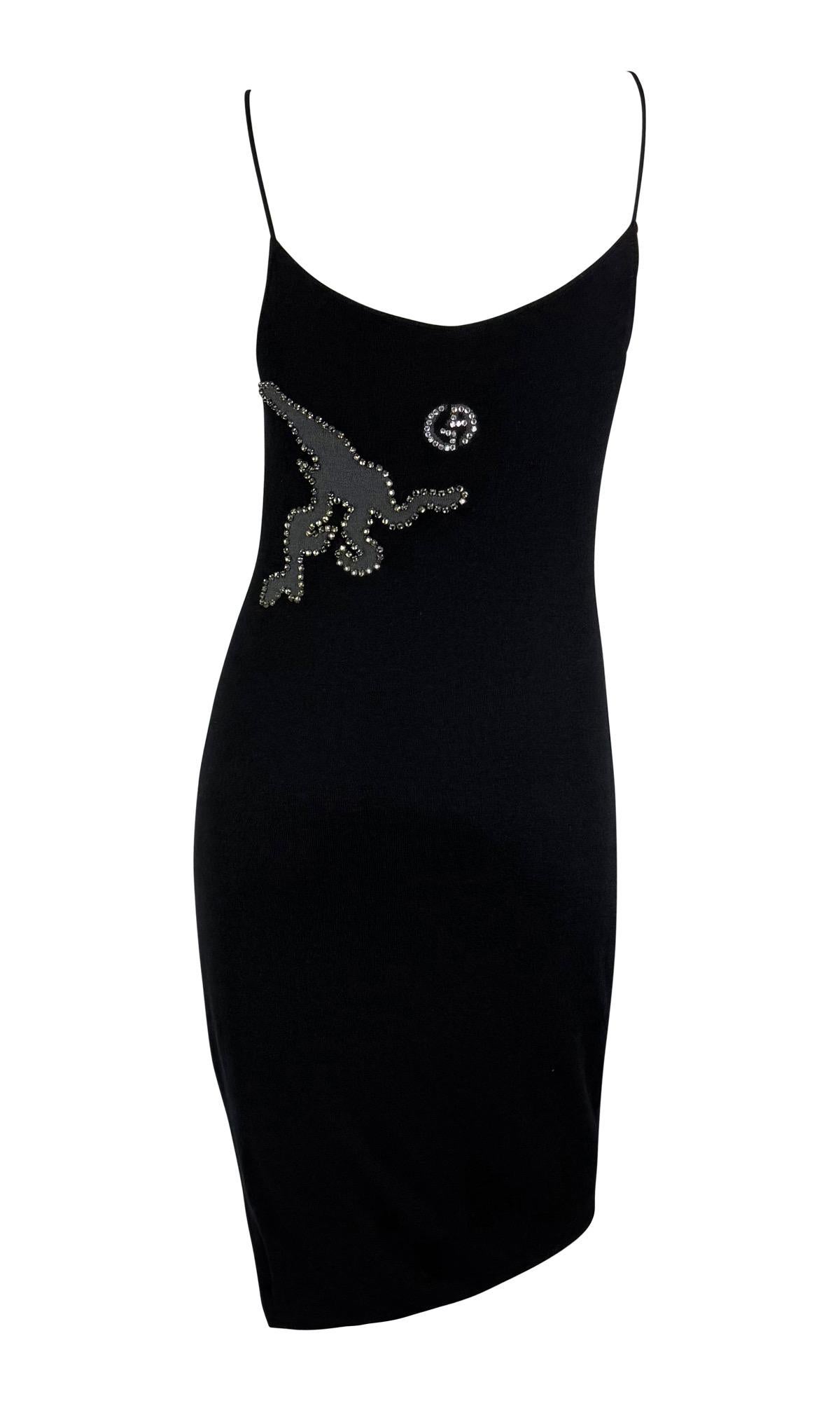 Abito da cocktail nero con strass della passerella Giorgio Armani A/I 2005 in vendita 1