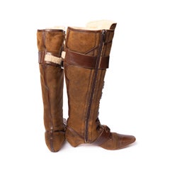 F/W 2005 Shearling & Leather Riding Boots