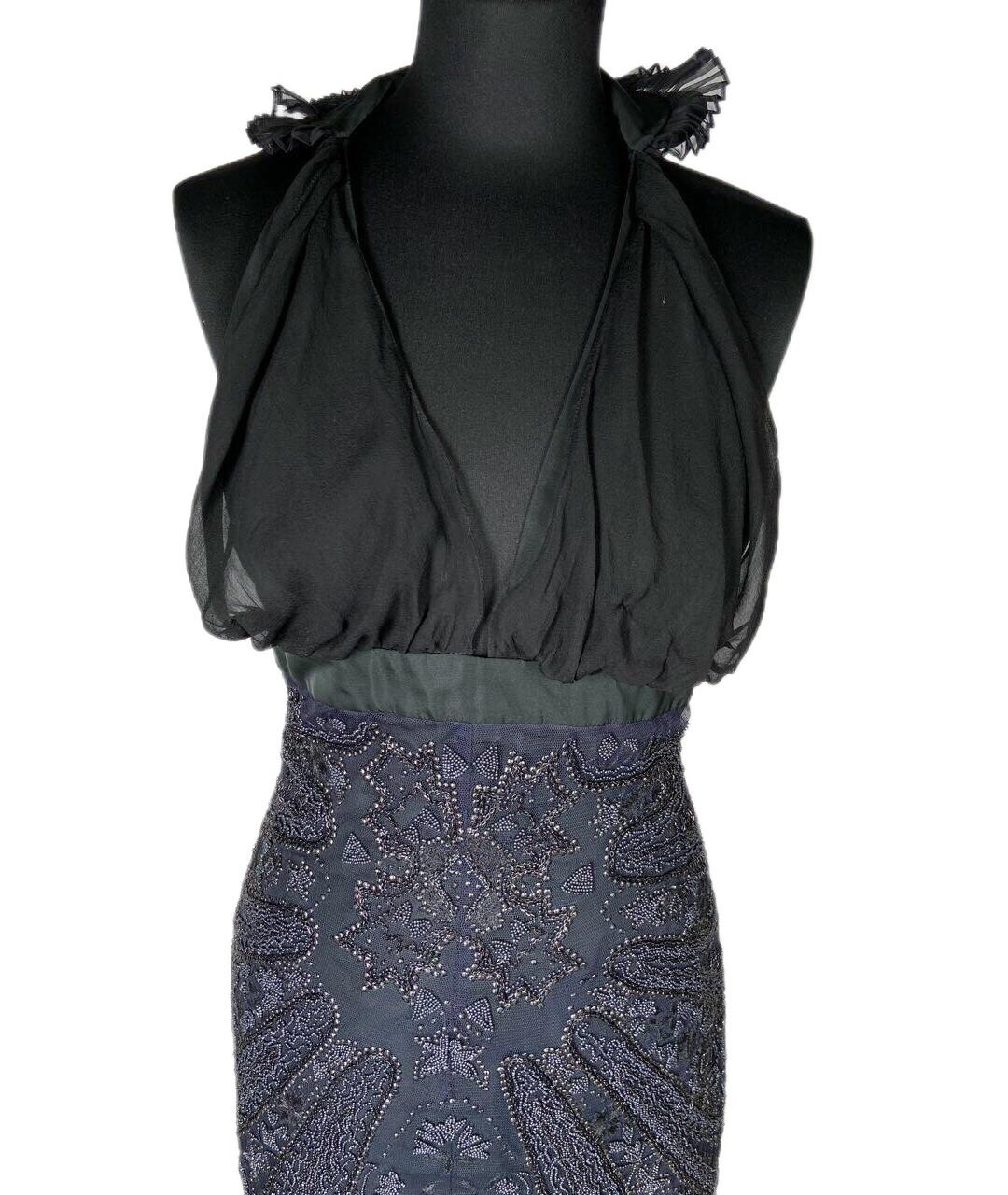 F/W 2005 Vintage Gucci Embellished  Silk Black Dress In Excellent Condition In Montgomery, TX