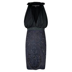 F/W 2005 Vintage Gucci Embellished Silk Black Dress