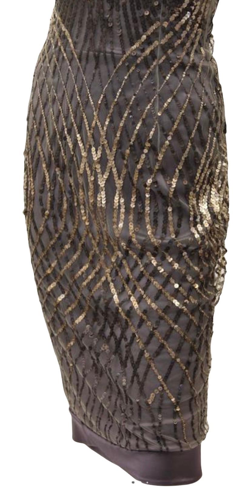 F/W 2005 Vintage GUCCI Sequin Embellished Dress by Alessandra Facchinetti For Sale 1