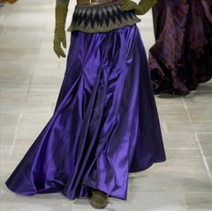 F/W 2006 Ralph Lauren Runway 'Gemma' Royal Purple Taffeta Flared Maxi Skirt