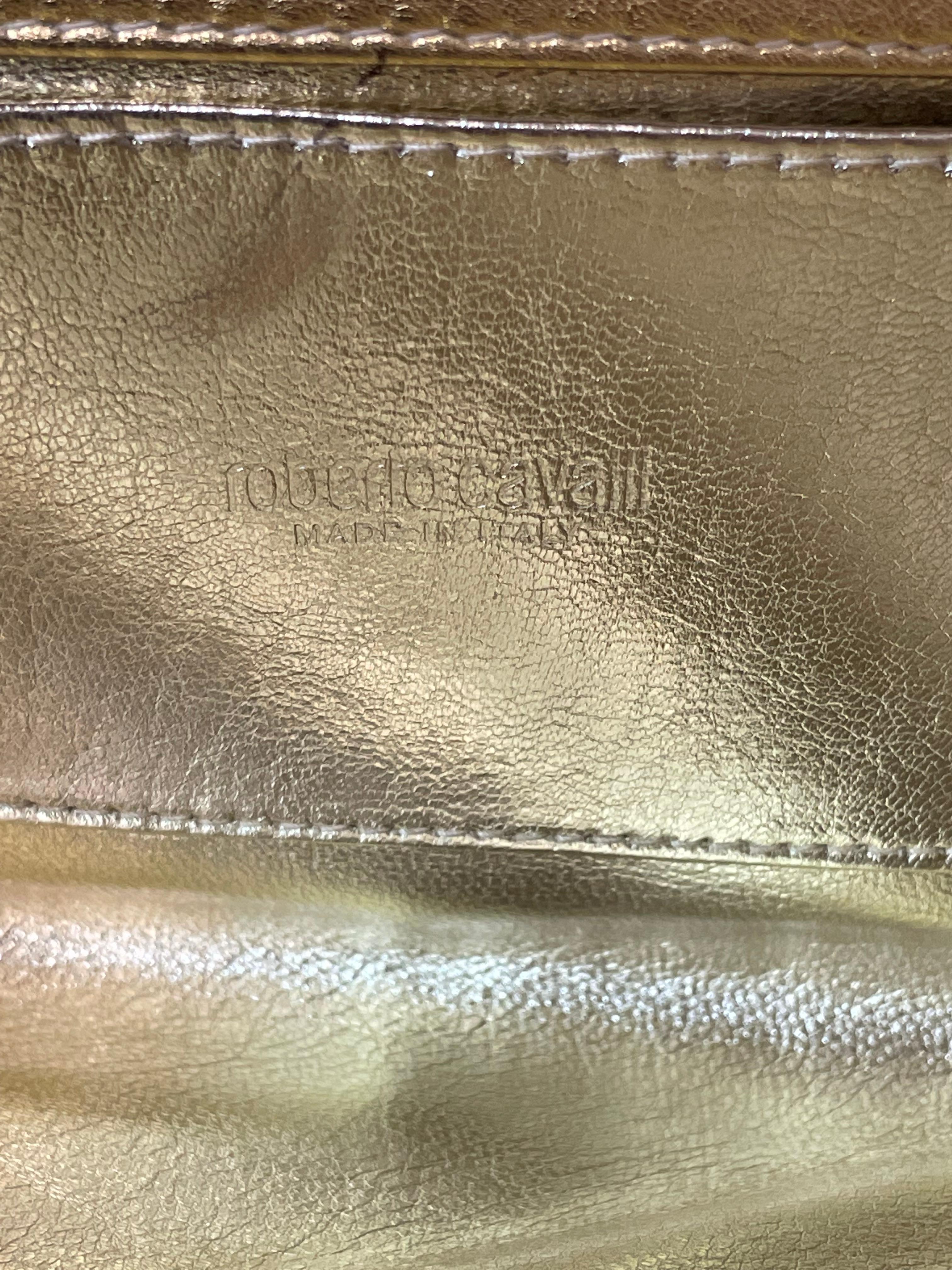F/W 2006 Roberto Cavalli Burgundy & Gold Velvet Extra Long Clutch Handbag In Good Condition In Yukon, OK