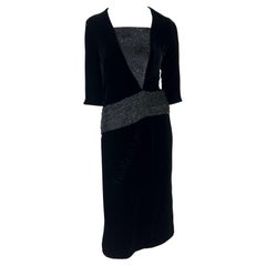 F/W 2007 Christian Dior Haute Couture by John Galliano Black Velvet Beaded Dress