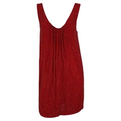 F/W 2007 Emanuel Ungaro by Dundas Runway Rhinestone Ruby Red Mini Dress