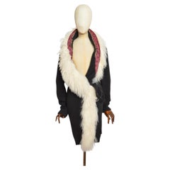 F/W 2007 John Galliano lange Mohair-Strickjacke mit riesigem Kragen aus mongolischem Lamm