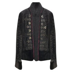F/W 2008 Gucci Military Style Embellished Fur Jacket for Men