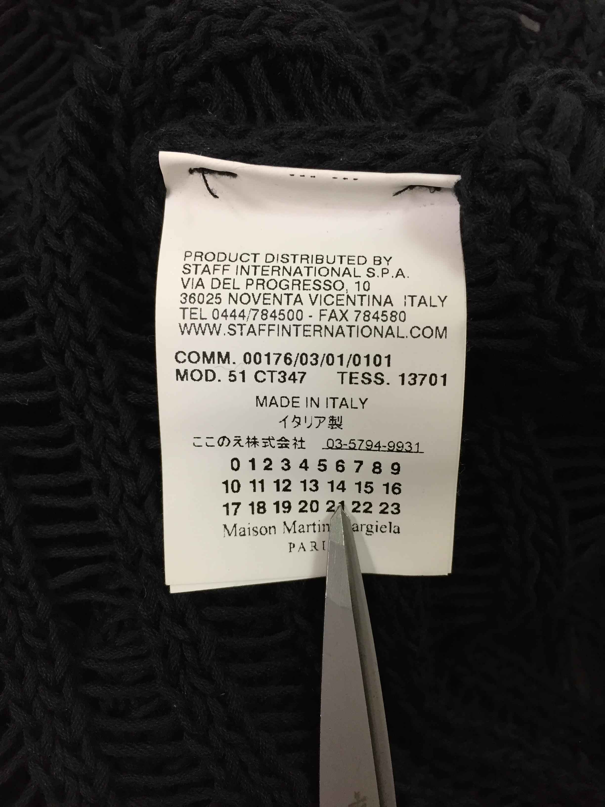Women's F/W 2008 Maison Martin Margiela Sheer Black Fishnet Knit One Arm Dress