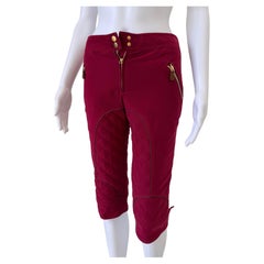 F/W 2008 Plum Red Quilted Capri Pants